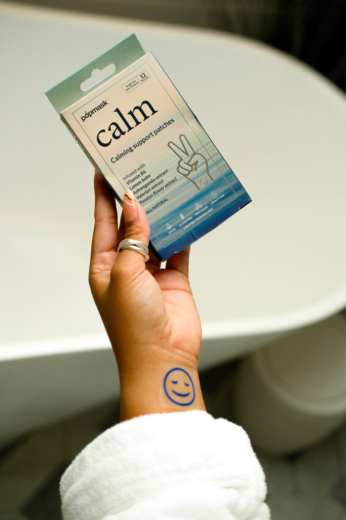 Calm Topical Vitamin Patches for Stress & Anxiety – 12 Pack | Infused with Vitamins