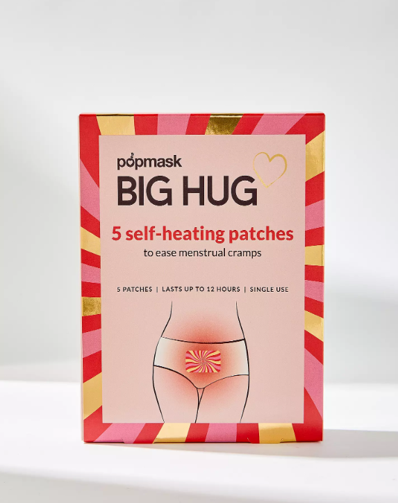 Big Hug PMS Relief Self-Heating Patches – 5 Pack - 12-Hour Menstrual Cramp – Natural Heat Therapy for Period Pain