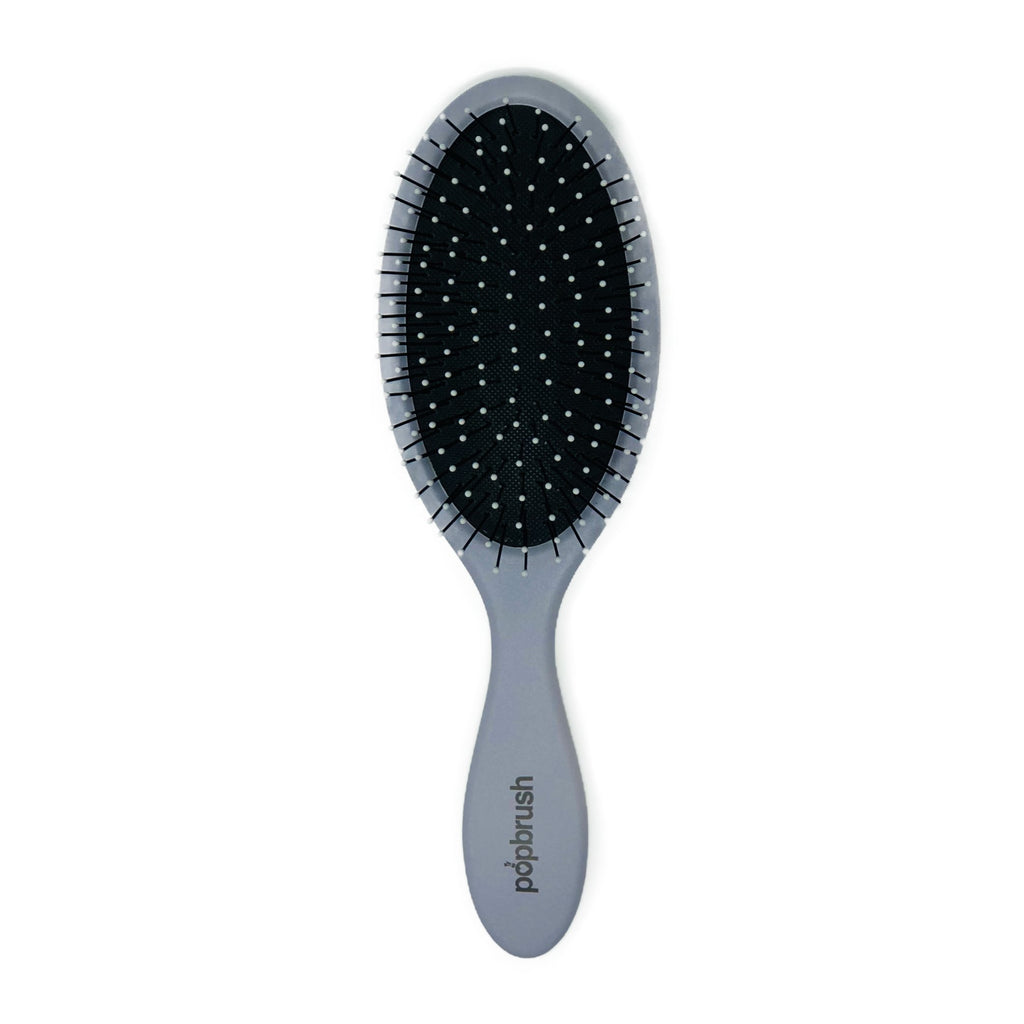 London Rain Grey Popbrush Ultimate Soft Bristle Hair Brush